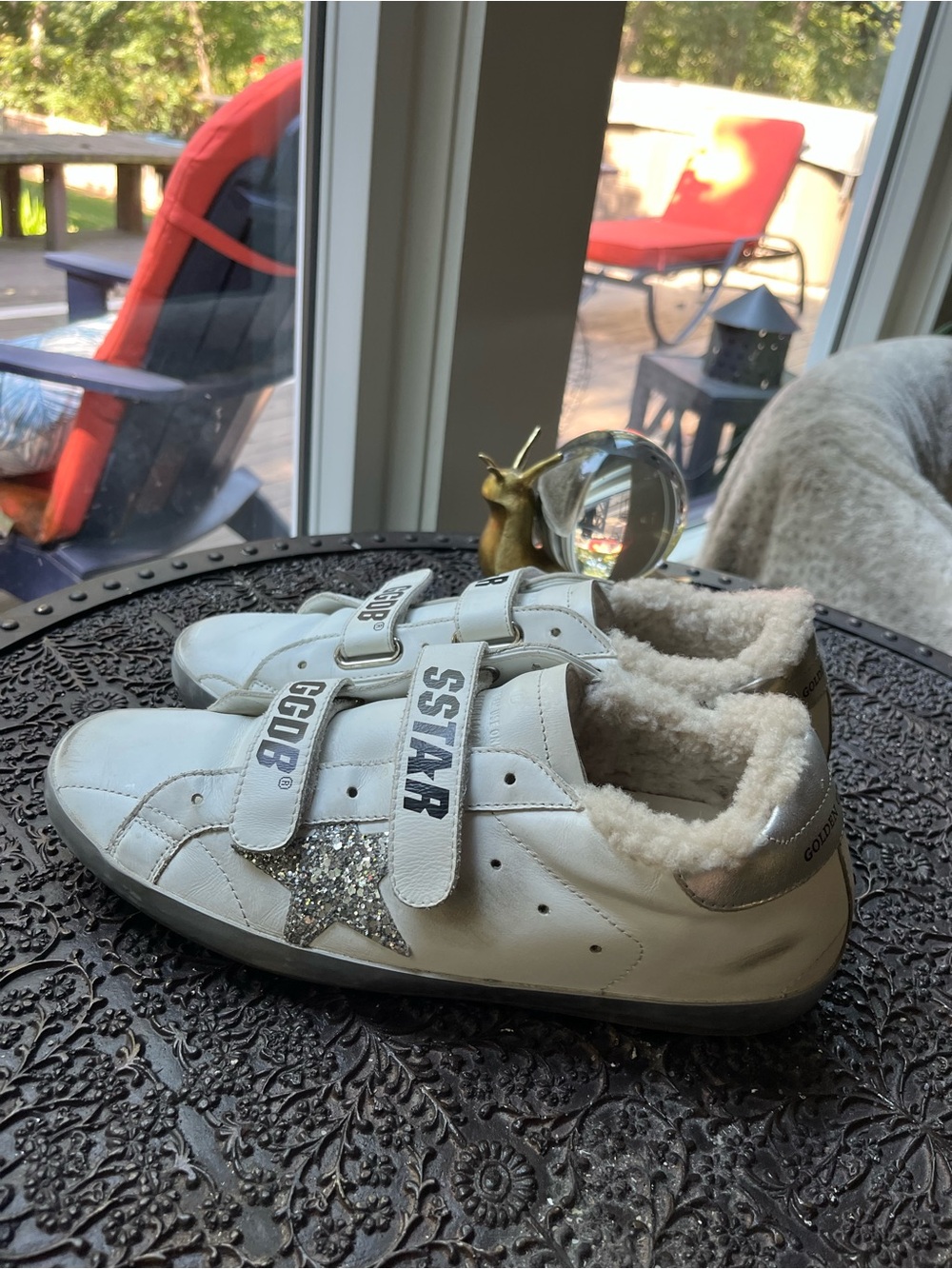 GOLDEN GOOSE OLD SCHOOL SUPERSTAR GLITTER SNEAKERS 42 10.5 - Picture 6 of 12